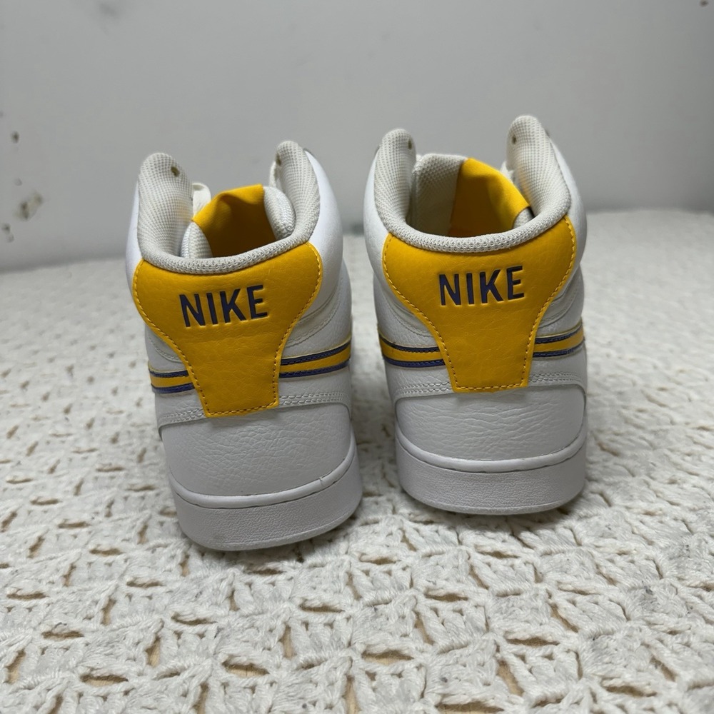 Nike Court Vision Shoes Mens Size 11.5 White Basketball Leather CD5466-102 - Picture 4 of 11